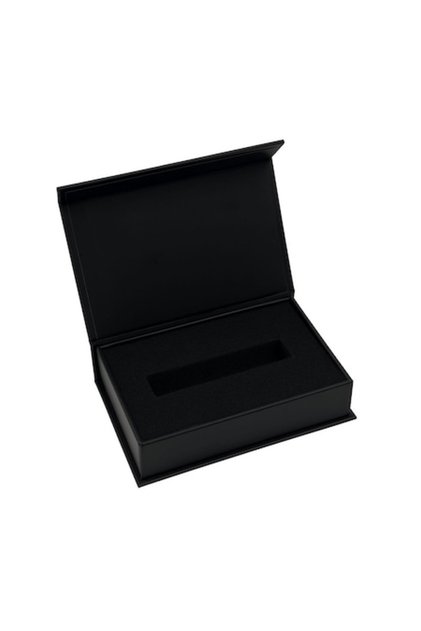 Cutie de carton neagră pentru stick usb cu burete