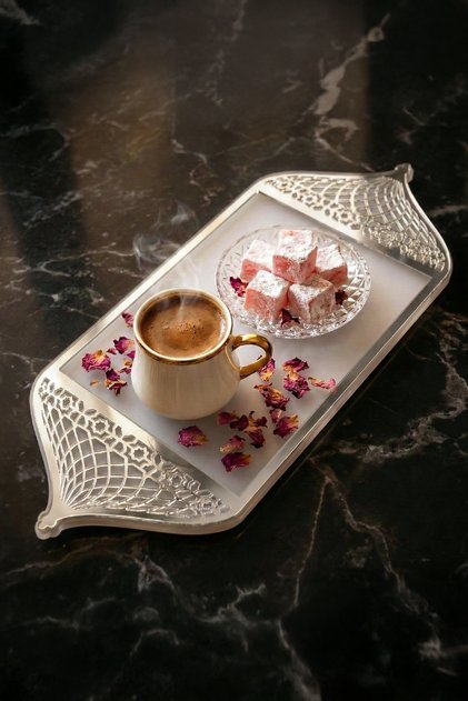 Ramadan Mihrap Design Date Presentation Tray - Islamic Tableware Presentation Decoration