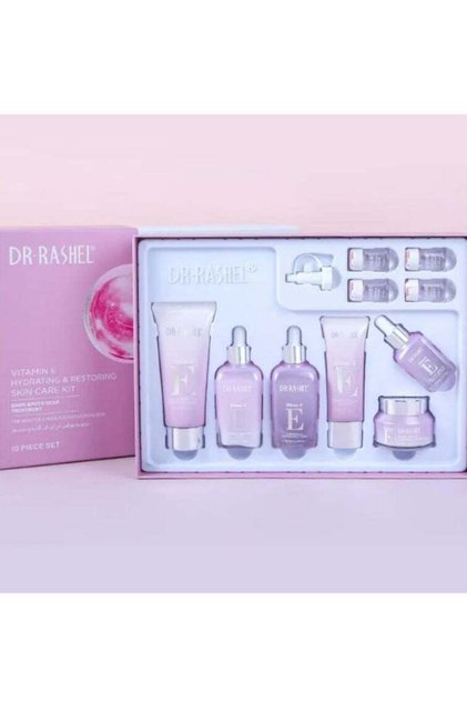 DR. RASHEL Vitamin E Hydrating & Restoring Skin Care Kit - 10 Piece Set