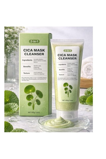 Mască reparatoare pentru curățarea pielii – Centella Asiatica, Calmare a pielii, Hidratare, 100g