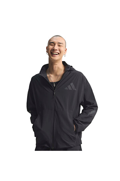 adidas Z.N.E. Dokuma Erkek Siyah Günlük Stil Eşofman Üstü KD8494