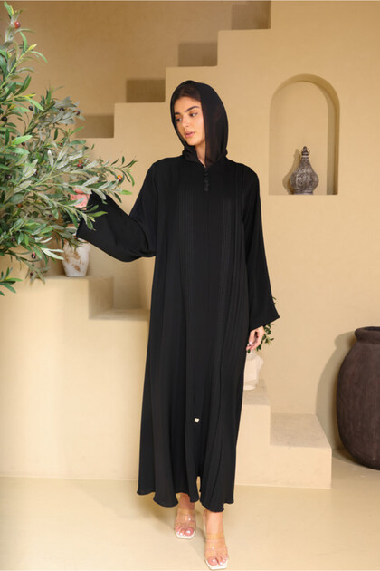 Eclipse Pleated-Front Abaya