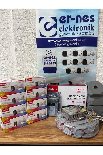 8 KAMERALI GECE RENKLİ 16 KANAL 1 TB HDD KAMERA SETİ