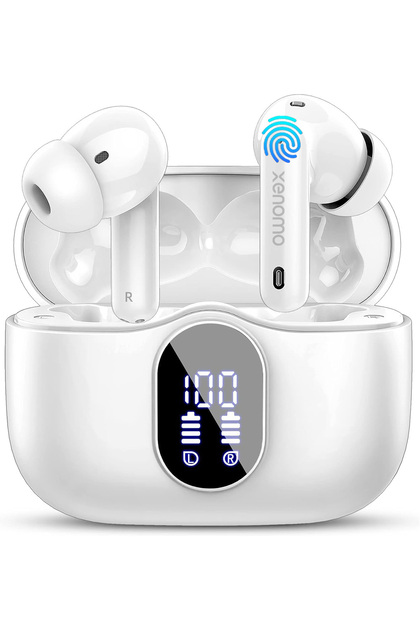 Ασύρματο Casti Xenomo® BEAT-X, Bluetooth 5.3, ANC-ENC, ακύρωση θορύβου, μαγνητικό περίβλημα, λευκό