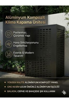 LICCIA Klima Motoru Gizleme Kafesi 9000-12000 BTU 86x44x65 Cm (H