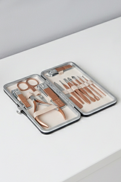 13 Piece Stainless Steel Powder Manicure Set