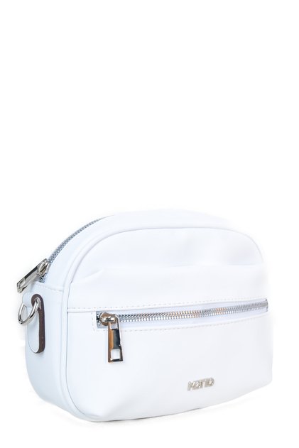 Wonderful Satin Fabric Crossbody Bag White