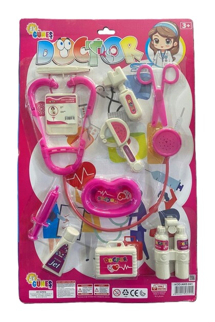 Güneş Oyuncak Kartelalı Doktor Seti Pembe