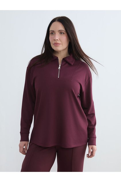 Quality Parts from Çelebi Store Devrik Roba Collar Women's Zipper Sweatshirt