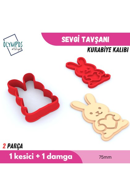 Love Bunny - Valentine's Day | Cookies - Sugar Dough - Play Dough Mold Set