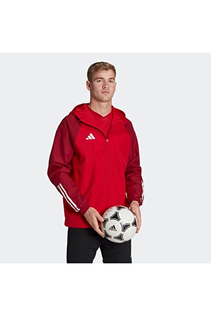 adidas Tiro23 C Aw Jk Erkek Futbol Yağmurluk HE5653 Kırmızı