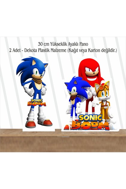 Sonic Boom Doğum Günü Ayaklı Pano 2li