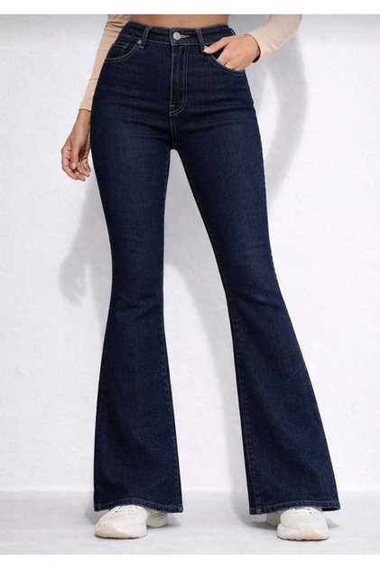 Linda Tall Flare Lacivert İspanyol Jean Kot Pantolon
