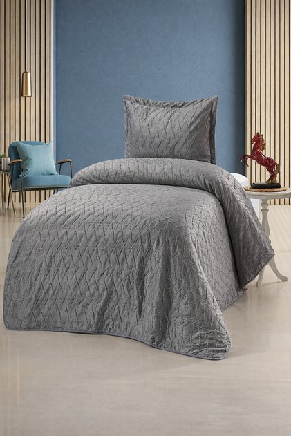 Zara Single Velvet Bedspread Set |   180X240 cm |   Soft Textured |   Stylish & Modern Design
