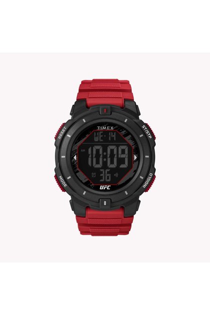 Men's Red Digital Watch, Black Resin Case | T5k892