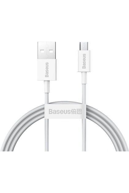 Cablu USB la micro USB seria Superior, 2A, 1m alb
