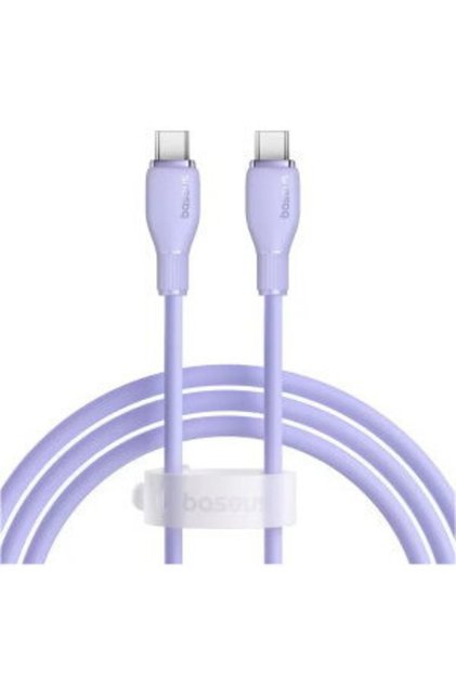 Cablu de date cu încărcare rapidă pentru smartphone Pudding, USB Type-C la USB Type-C 100W, 1,5 m, violet