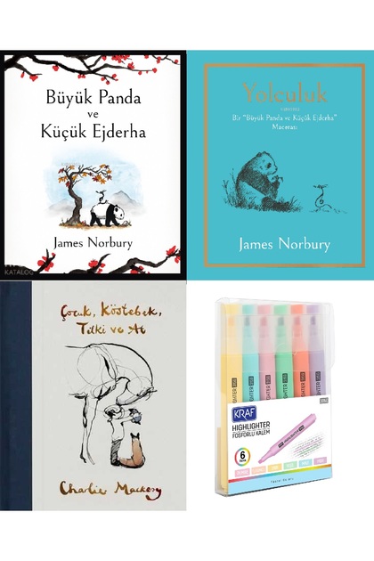 Big Panda and Little Dragon + Journey + Child, Mole, Fox and Horse / 3 Book Set (KALEM SET HDY)