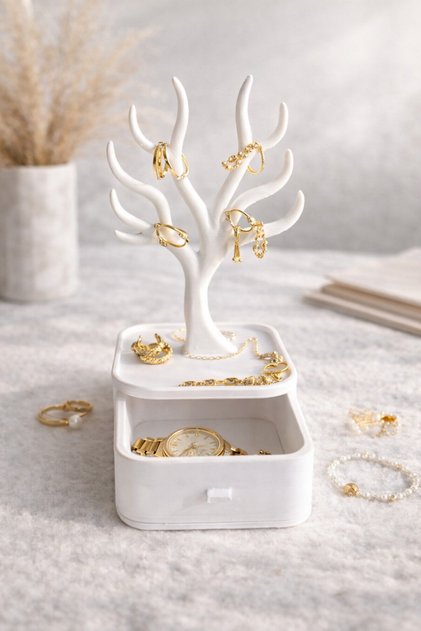 3D Printing Premium Jewelry Stand & Organizer | Drawers Tree Design Furniture Set