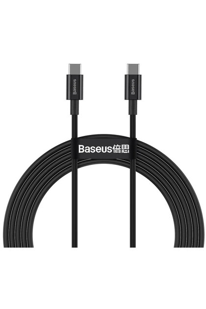 Încărcare superioară, rapidă, USB Type-C la USB Type-C 100W 1m, Negru