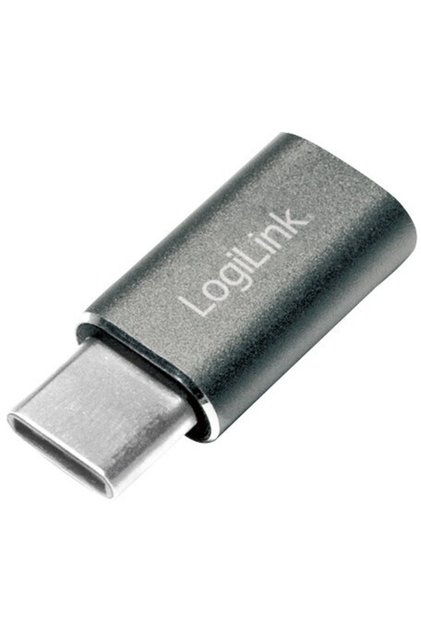 ADAPTOR LOGILINK, pt. smartphone, USB 3.0, USB Type-C (T) la Micro-USB (M), argintiu, "AU0041" (timbre)