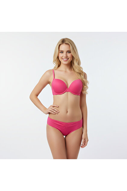 Women's Unpadded Coral Color Bra Panty 2-Piece Set Bb2246