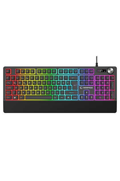 Rampage KM-9858 JAZZY V2 Siyah Usb RGB Aydınlatmalı Q 12800 DPI