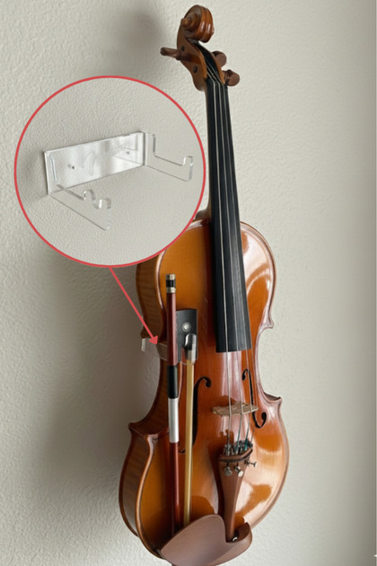 Şeffaf Keman Duvar Askısı Standı Aparatı Keman Standı