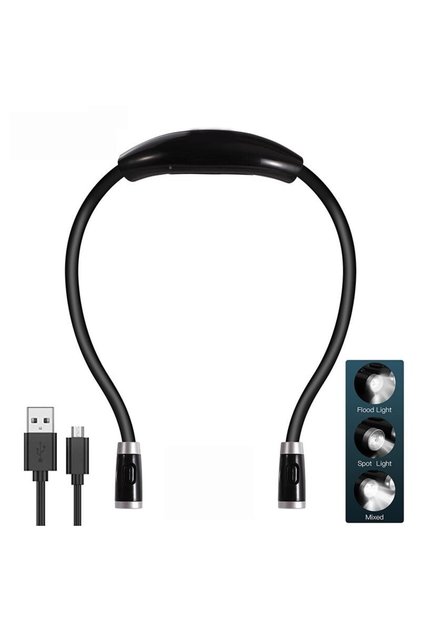 Usb Şarjlı Kitap okuma Tamir Kamp ve Örgü için Boyun Askılı Led okuma Lambası deprem çantası ışığı