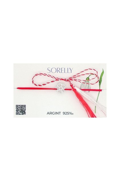 Brățară din argint 925 cu șnur floral