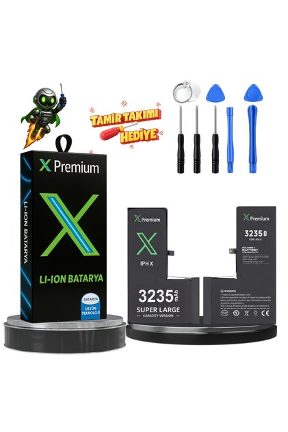 iPhone X Batarya Xpremium Pil Süper Yüksek Kapasiteli Güçlendirilmiş 3235 mAh