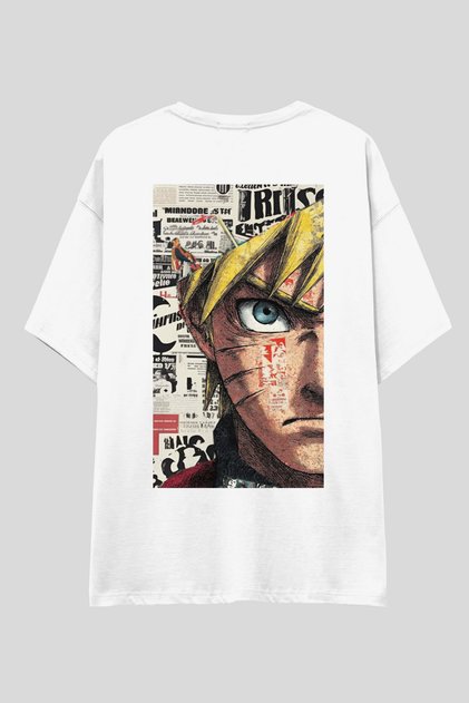 Naruto Anime Oversize T-Shirt | Unisex 100% Cotton Black & White Printed Custom Design Tee