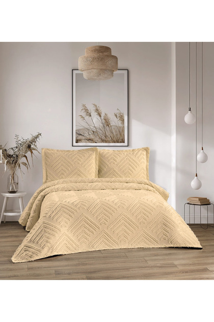 Nordic Helen 3 Piece Set Ç Double Y Bedspread Beige