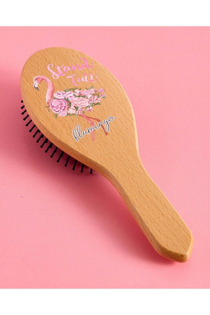 Women Beige Wooden Hair Brush