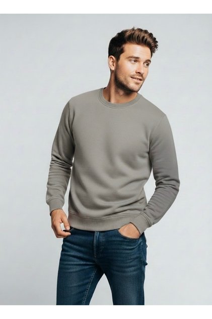 Men's Long Sleeve Basic Sweatshirt