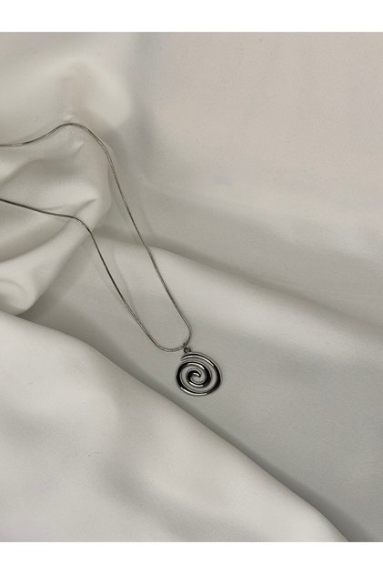 Çelik Spiral Kolye (silver)