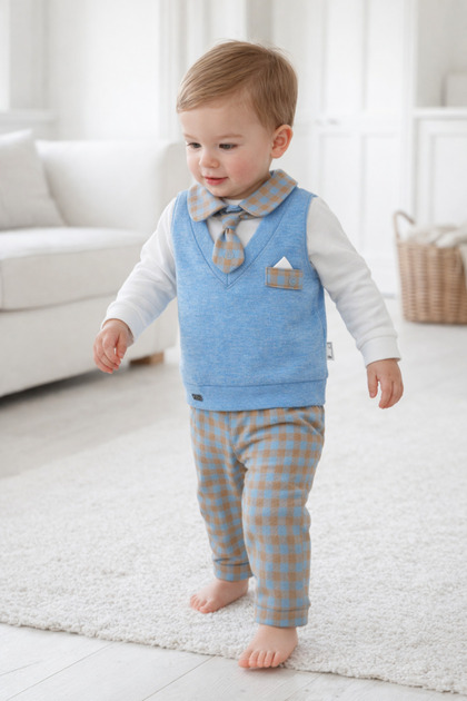 Stylish Premium Quality Combed Cotton Baby Boy Children's Festive Suit 13983