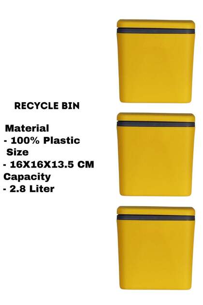 Recycle Bin Set of 3 with Pedal