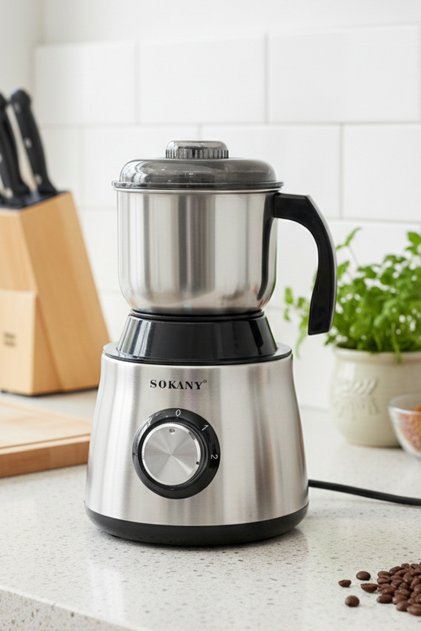 Paslanmaz Çelik Profesyonel Blender & Öğütücü Seti SK-156