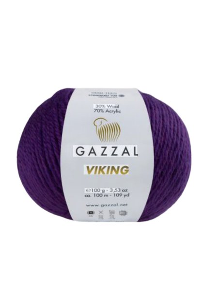 Viking Knitting Yarn – 100 g 100 M, 30% Wool 70% Acrylic, Thick Winter Knitting Yarn-4027 Pcs