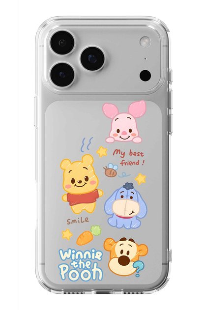 iPhone 17 Pro Max Compatible Winnie the Pooh Design Printed Transparent Case