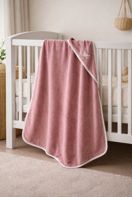 Hooded Baby Swaddle Towel Microcotton 100X100 cm – Lightweight and Defoliated-