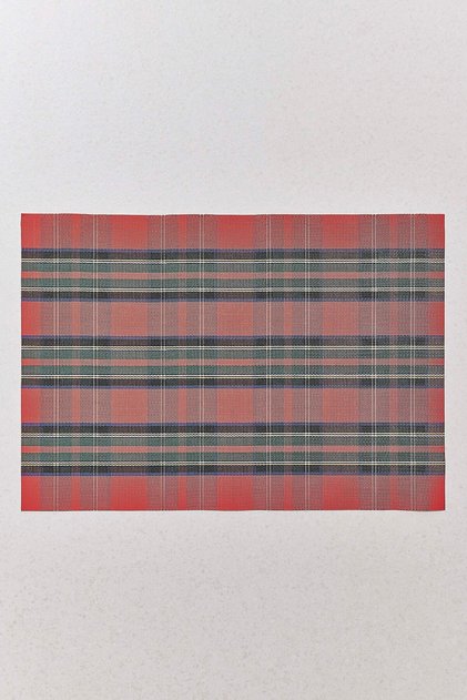Plaid american service green red