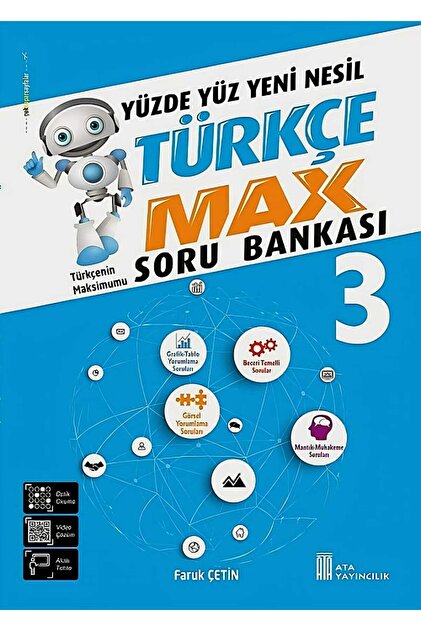 Ata Yayıncılık ATA YAYINLARI 3 SINIF TÜRKÇE MAX SORU BANKASI 2026