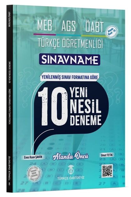 TÜRKÇE ÖABTDEYİZ ÖABT MEB-AGS Türkçe Öğretmenliği Sınavname 10