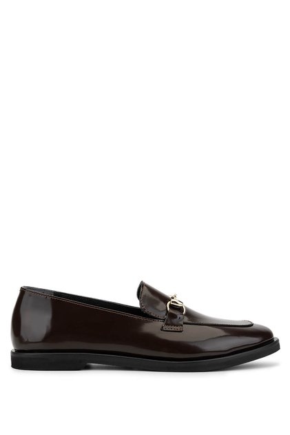 Women's Genuine Leather Brown Loafer Shoes