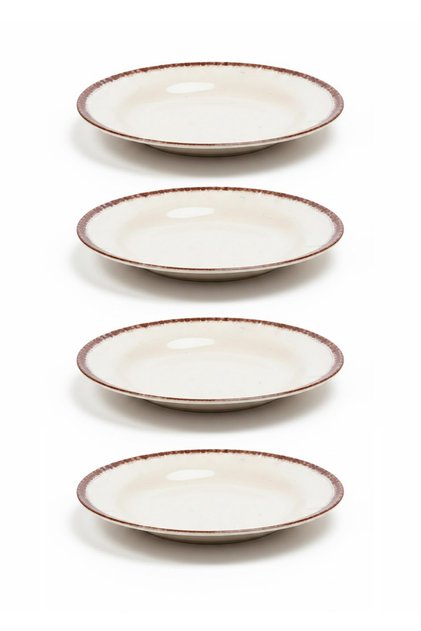 4Pcs Melamine Deep Plate Set 10" Ivoron Purple Boom - BB1963 Soup & Pasta Serving Plates