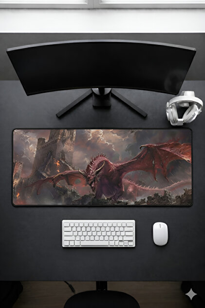 BLS 90X40 Cm Büyük Boy Oyuncu Mouse Pad Kaymaz Taban Fare Altlığı