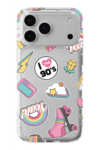 iPhone 17 Pro Compatible I Love the 90's Design Printed Transparent Case