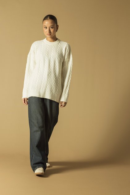 HAIR BRAIDED KNITWEAR SWEATER